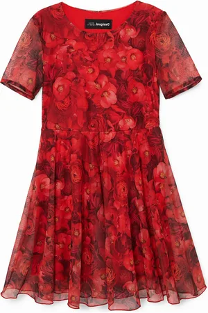 Desigual Vestito papaveri tulle
