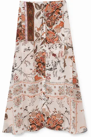 Desigual Gonna lunga con stampa boho floreale