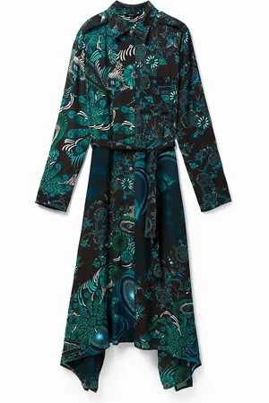 Desigual Vestito chemisier midi stampato