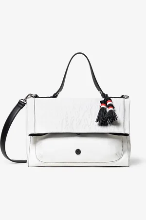 Desigual Borsa quadrata bianca in similpelle