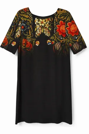 Desigual Vestito floreale taglio dritto