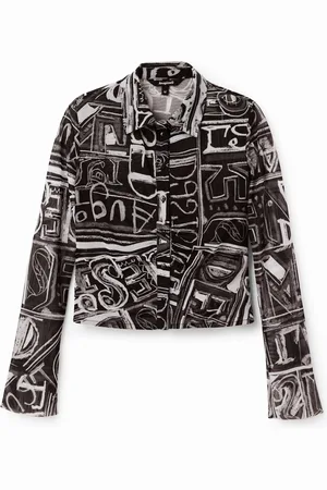 Desigual Camicia sottile corta in tulle