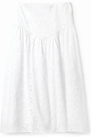 Desigual Gonna midi ricami svizzeri