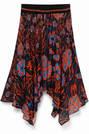 Desigual Gonna floreale orlo asimmetrico