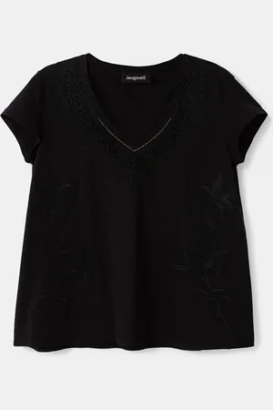 Desigual Maglietta fiori 100% cotone