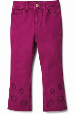 Desigual Jeans svasati cropped floccati
