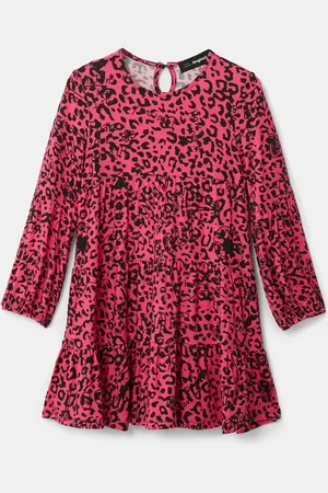 Desigual Vestito a trapezio leopardato