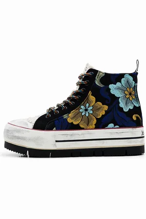 Desigual Sneaker alte con plateau jacquard