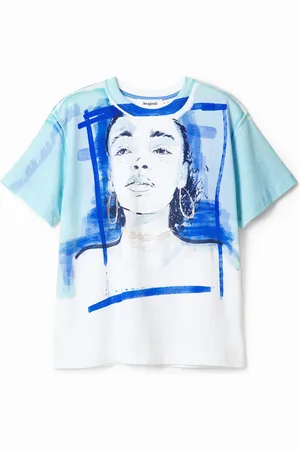 Desigual Maglietta illustrazione ragazza