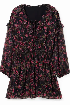 Desigual Abito corto chiffon floreale