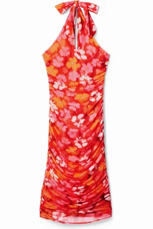 Desigual Abito midi halter floreale