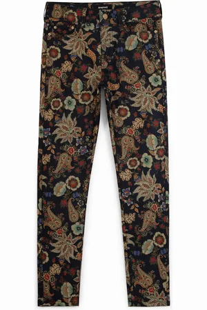 Desigual Pantaloni skinny floreali