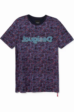 Desigual Maglietta stampata logo denim