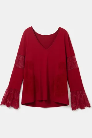 Desigual Maglietta pizzo floreale