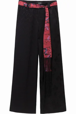 Desigual Pantaloni con foulard in vita