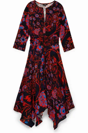 Desigual Vestito boho longuette con stampa floreale