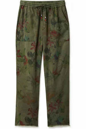 Desigual Pantaloni Tencel â"¢ camoflower