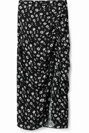 Desigual Gonna midi spacco floreale