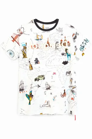 Desigual Maglietta mappa 100% cotone