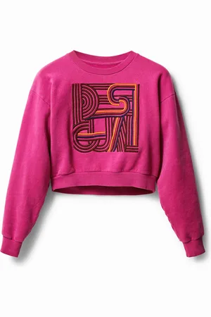 Desigual Felpa tinta unita ricami