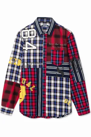 Desigual Camicia patch tartan