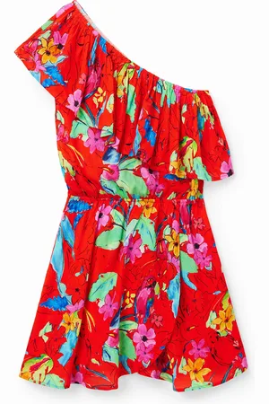 Desigual Abito corto tropicale asimmetrico