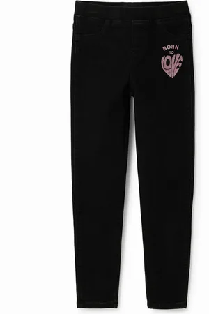 Desigual Leggings jeans messaggio
