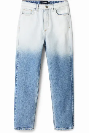 Desigual Jeans dritti cropped sfumati