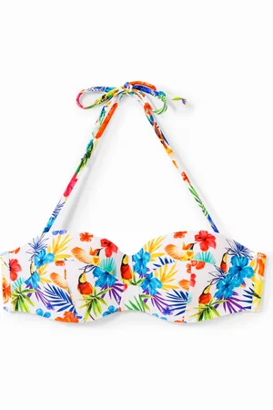 Desigual Reggiseno a fascia floreale tropicale
