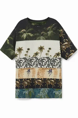 Desigual Maglietta patch tropicale