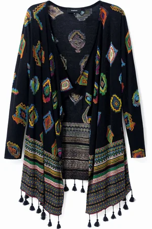 Desigual Cardigan maglia stampata geometrica