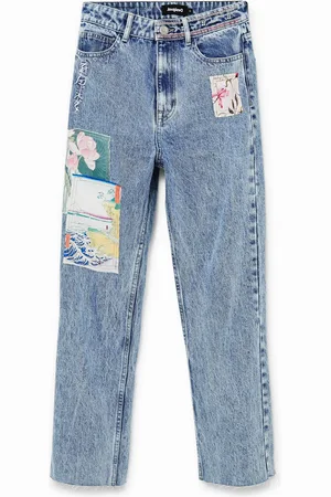 Desigual Jeans Straight cropped giapponese