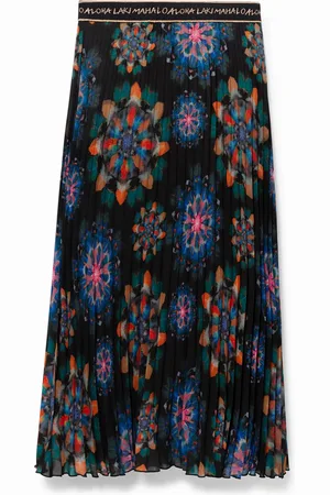 Desigual Gonna midi plissettata mandala