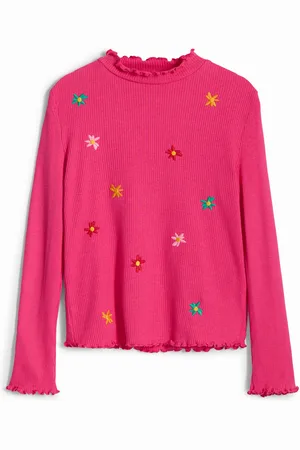 Desigual T-shirt con fiori ricamati
