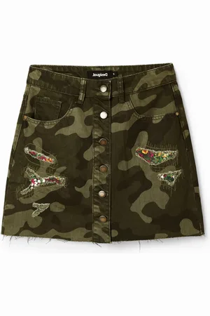Desigual Minigonna con bottoni camouflage