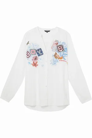 Desigual Camicia ricamo lettering