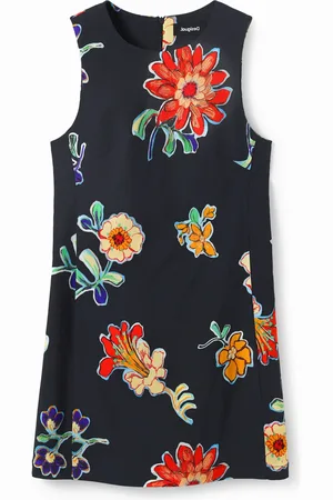 Desigual Abito corto fiori slim fit