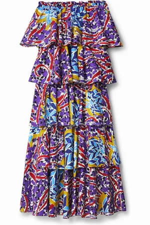 Desigual Abito lungo con balza Stella Jean