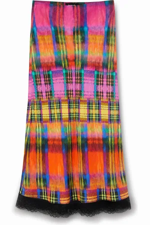 Desigual Gonna slim midi tartan