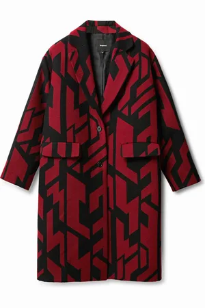 Desigual Cappotto dritto oversize geometrico