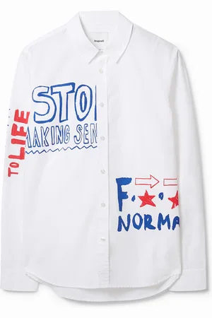 Desigual Camicia regular lettering dipinto