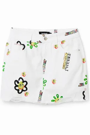 Desigual Minigonna denim grafica