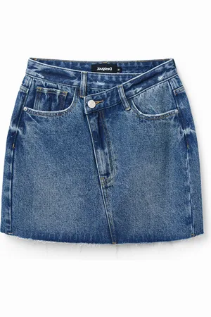 Desigual Minigonna denim vita incrociata