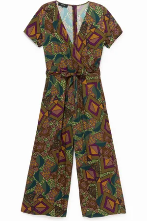 Desigual Salopette stampa africana geometrica