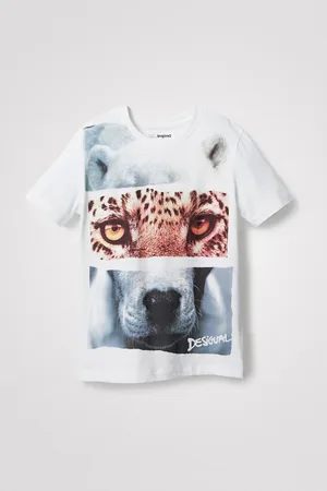 Desigual Maglietta print fotografico animale