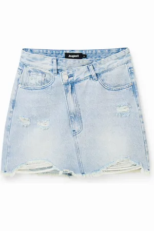 Desigual Minigonna denim vita incrociata