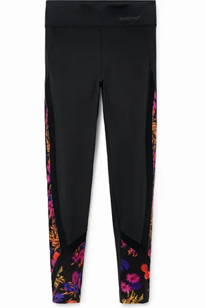 Desigual Leggings fiori e trasparenze
