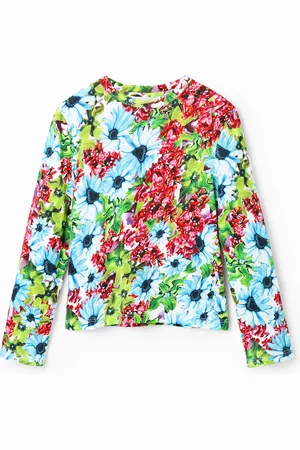 Desigual Maglietta floreale multicolor
