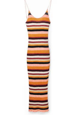 Desigual Abito midi coste righe