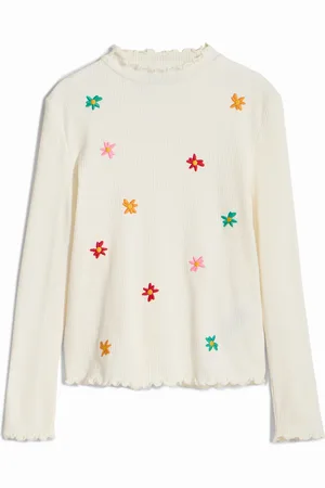 Desigual T-shirt con fiori ricamati